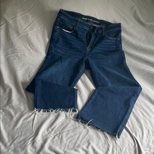 American Eagle Outfitters Dark Blue Straight Leg Jeans